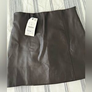 Zara faux leather skirt